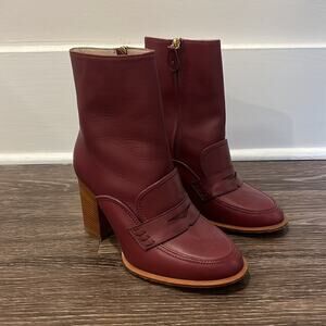 Loewe Leather Burgundy‎ Chelsea Boots size 37